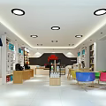 Spacious Modern Digital Store Interior With Open Layout Bright Lighting And Shelves Displaying Electronics 3d model