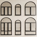 windows floor-to-ceiling windows sliding windows casement windows bay window system windows window frames curved window frames 3d model