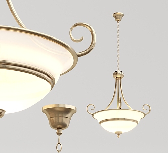 European Chandelier Classical Metal Chandelier 3d model