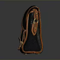 Stylish Black Brown Leather Crossbody Bag With Metal Buckle And Strap Design