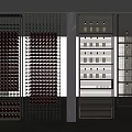 Elegant Modern Wine Cabinets With Metal Frame And Multi tiered Wine Storage Design 3d model