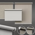 Beige Linen Fabric Roller Blinds For Modern Home Light Filtering Decor
