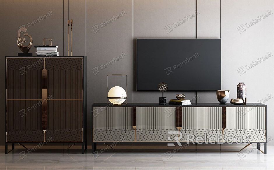 Light Luxury TV Cabinet Side Cabinet TV Cabinet Combination model