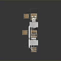 Engineering Industrial Metal Frame Structure With Pipes Ladders And Platforms Design