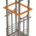 Elevator Metal Frame Structure With Guide Rails And Car Components