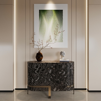 Modern Entrance Cabinet Low Cabinet Side Cabinet Painting 3d model