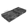 Elegant Modern Coffee Table Featuring Marble Texture And Sleek Black Accents 3d model