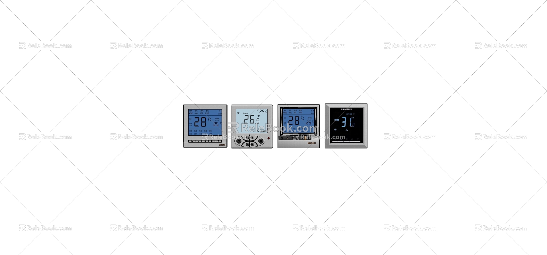 Switch socket panel combination 3d model