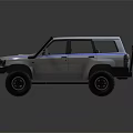White Off road Vehicle With Rugged Design Large Tires And Metal Bumper
