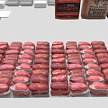 Assorted Food Packages With Various Colors And Different Shapes Neatly Arranged Display Collection