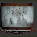 Heavy Duty Cylindrical Industrial Vessel With Rusted Metal Surface Red Rim And Base Structure