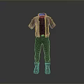 Modern Stylish Casual Clothing Set Including Jacket Pants And Shoes For Daily Life