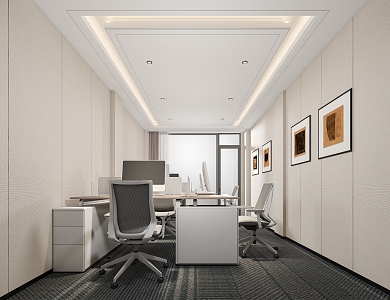 Modern office area 3d model