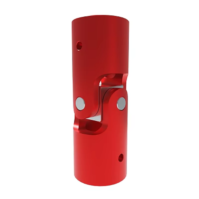 High Quality Red Metal Connecting Component With Holes And Bolt Joints 3d model