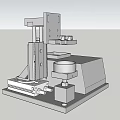Industrial Mechanical Device With Metal Base And Precision Components 3d model