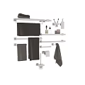 Modern Bathroom Accessories Set With Towel Racks Towels Toiletries And Toilet Paper Holder