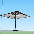 Outdoor Sunshade With Metal Frame And White Canopy For Garden Patio Use