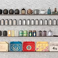 Decorative Ornament Set for Home Shelf Display with Various Ceramic Metal Wooden Decor Pieces