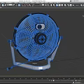 Air Cooler Fan With Metal Stand Black Blades Metal Grill And Effective Ventilation