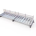 Modern Rectangular Platform Furniture With White Railing And Lattice Floor Design