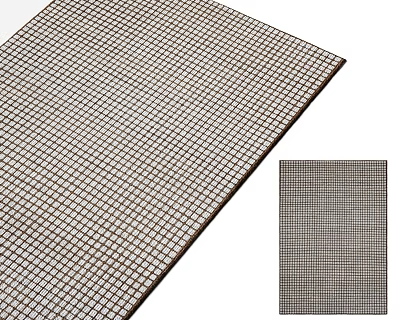 Square Rug With Timeless Grid Pattern In Neutral Tones For Home Decoration 3d model