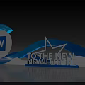 Blue Curved Background Wall With ICV Logo White Star And TO THE NEW NEWFUTURE Text