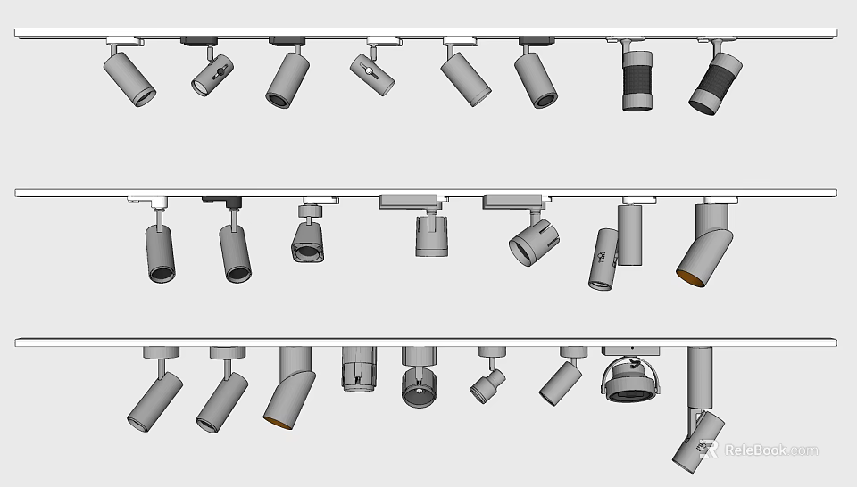 Downlights and Spotlights Various Designs for Modern Indoor Lighting Use 3d model