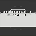 Portable White Bluetooth Speaker with Multiple Knobs Control Panel and Handheld Handle Design