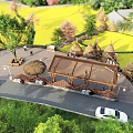 Modern Pavilion Viewing Platform 3d model