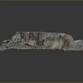 Wooden Tree Stump Decorative Piece With Natural Stone Elements And Textured Base