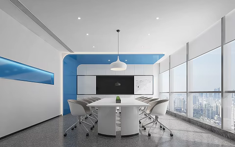 Modern Meeting Room Meeting Table and Chair 3d model