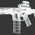 Modern Tactical Rifle With Scope Grip And Magazine In Beige Gray Design