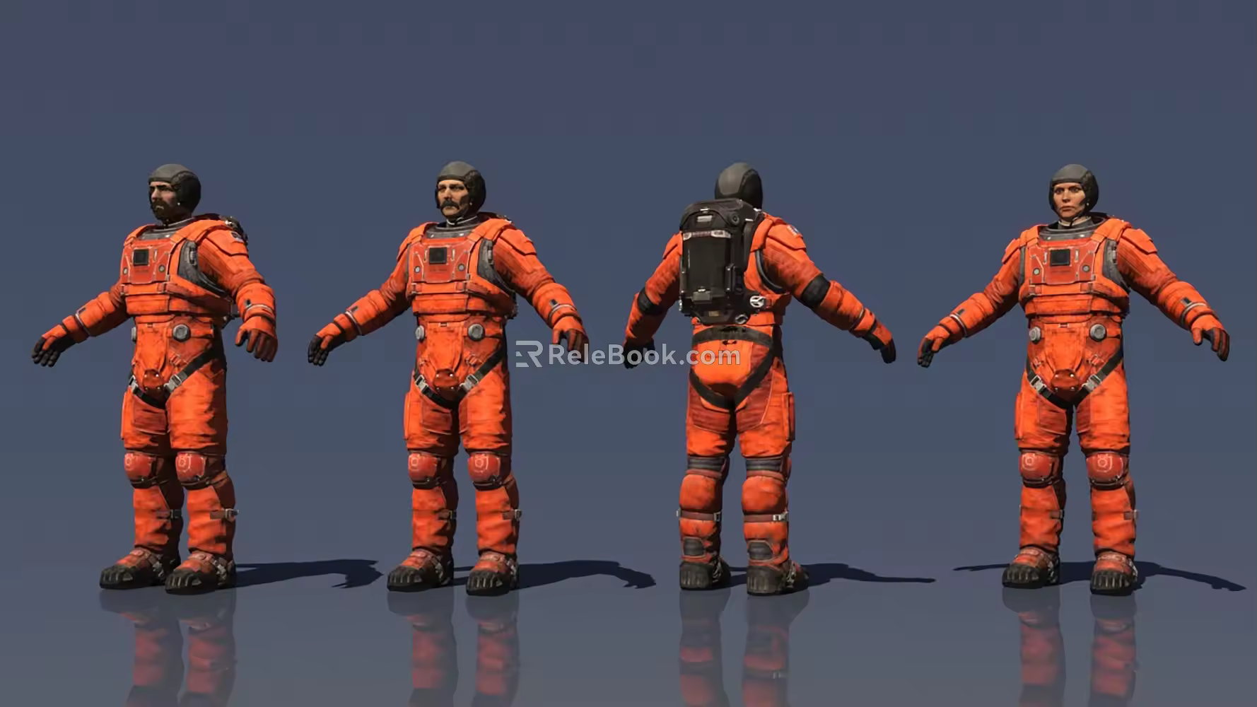 3D model of space-based flight man 3d model