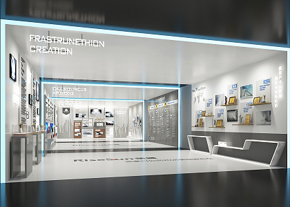 Modern Exhibition Hall 3d model