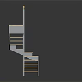 Modern Spiral Staircase Design With Wooden Treads And Metal Railing