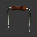 Red Resistor With Metal Leads As Essential Electronic Hardware Tool