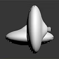 Two White Circular Spacecraft Components With Yellow Core And Textured Surface