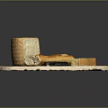 Fresh Baked Bread And Baguette On Wooden Cutting Board With Butter Slice And Knife