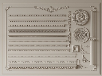 French plaster line 3d model