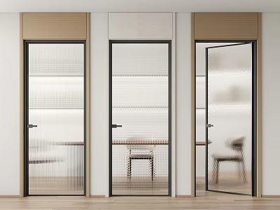 Changhong glass swing door single door glass door Changhong glass door kitchen door minimalist door top door 3d model