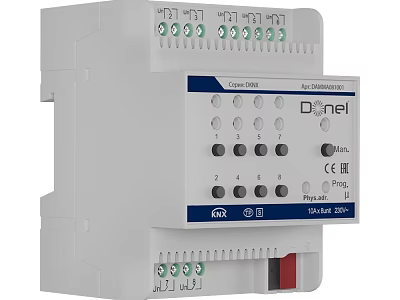 White Enclosed Digmel Control Device With Interface Buttons And Terminals 3d model