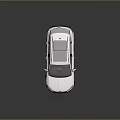 Modern White Skoda SUV With Panoramic Sunroof On Reflective Ground