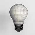 Transparent Glass Light Bulb With Visible Filament And Metal Base Structure