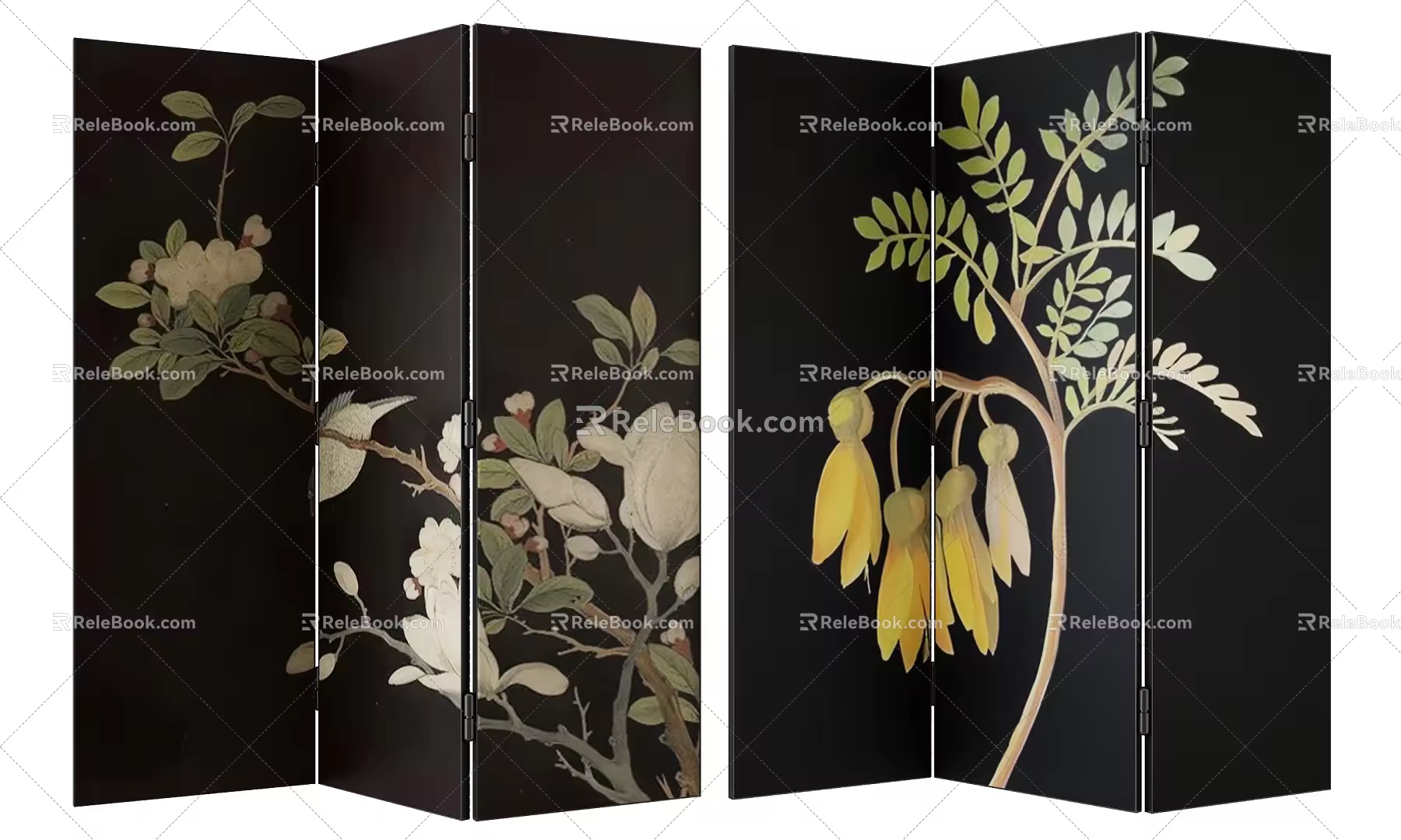new chinese style screen 3d model