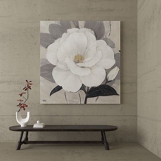 Modern plant painting decorative painting 3d model