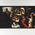Classical Oil Painting Artwork With Multiple Historical Figures In Ancient Attire And Architectural Background