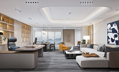 Modern Office Manager Room 3d model