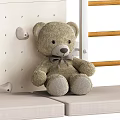 Kids Playroom With Climbing Wall Holds Gymnastic Rings Rope Ladder And Teddy Bear