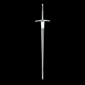 Medieval Silver Long Sword With Metal Blade And Cross Handle Design