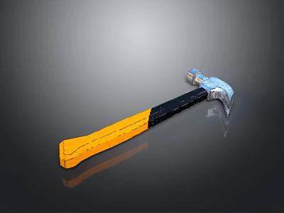 Yellow Black Handle Claw Hammer Essential Household Tool For Daily Use 3d model